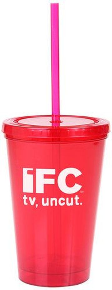 16oz Double-Wall Acrylic Screw On Lid with Straw Tumbler